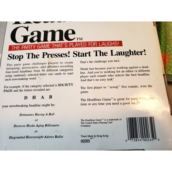 The Headlines Game 1989 Vintage Bicycle Games Party Fun Board Game Funny - Picture 11 of 11